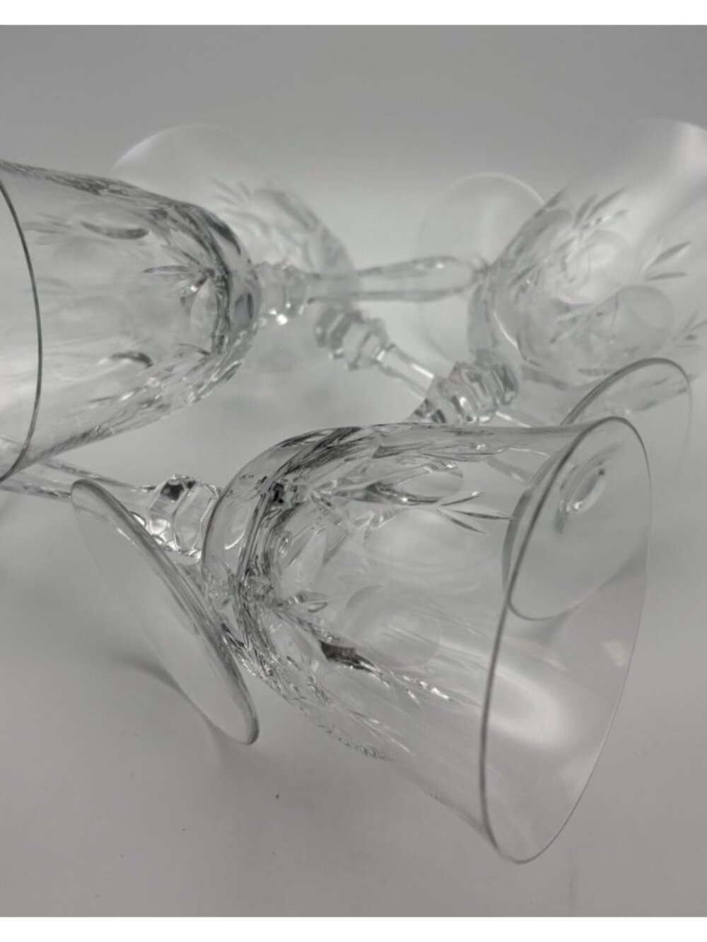 Set Of 4 - Mikasa Crystal Cameo Wine Goblets Glasses Glass Vtg 7.25” - Picture 4 of 10